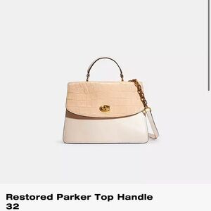 Coach Parker Top Handle 32 - Cream & Beige